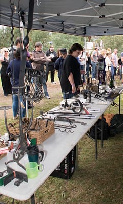A well stocked trading table.