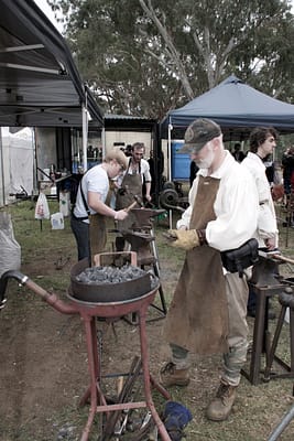 Brians new forge had a good workout over the two days.