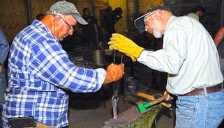 Treasurer, Brian Dreyer giving some tips to Greg.